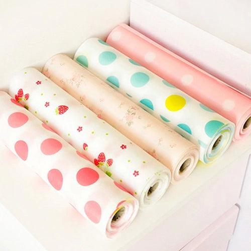 Vibrant Polka Dot Cabinet and Drawer Protector - Absorbent, Bacterial Inhibiting, and Easy to Clean