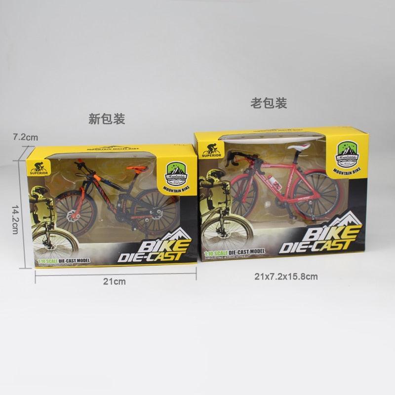 Diecast Miniature Mountain Bike Model - 1:10 Scale Alloy Collectible Bicycle for Enthusiasts