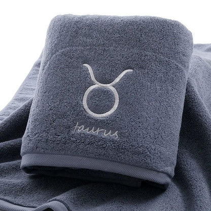 Celestial Zodiac Luxury Quick-Dry Cotton Towel Collection