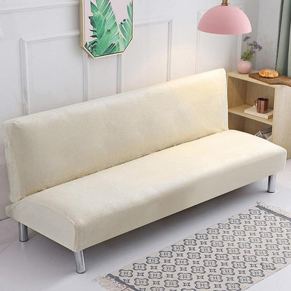 Cozy Plush Armless Sofa Bed Cover for Winter Comfort