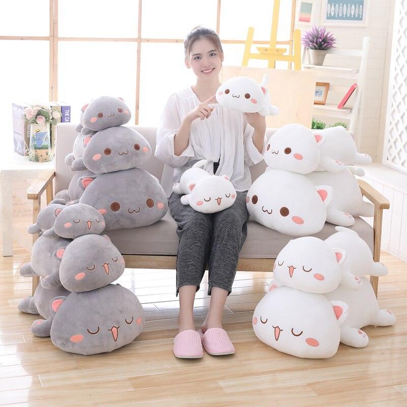 Charming Kawaii Cat Cuddle Buddies - Adorable Plush Companions