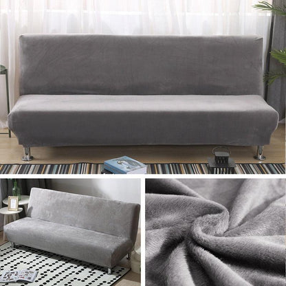 Cozy Plush Armless Sofa Bed Cover for Winter Comfort