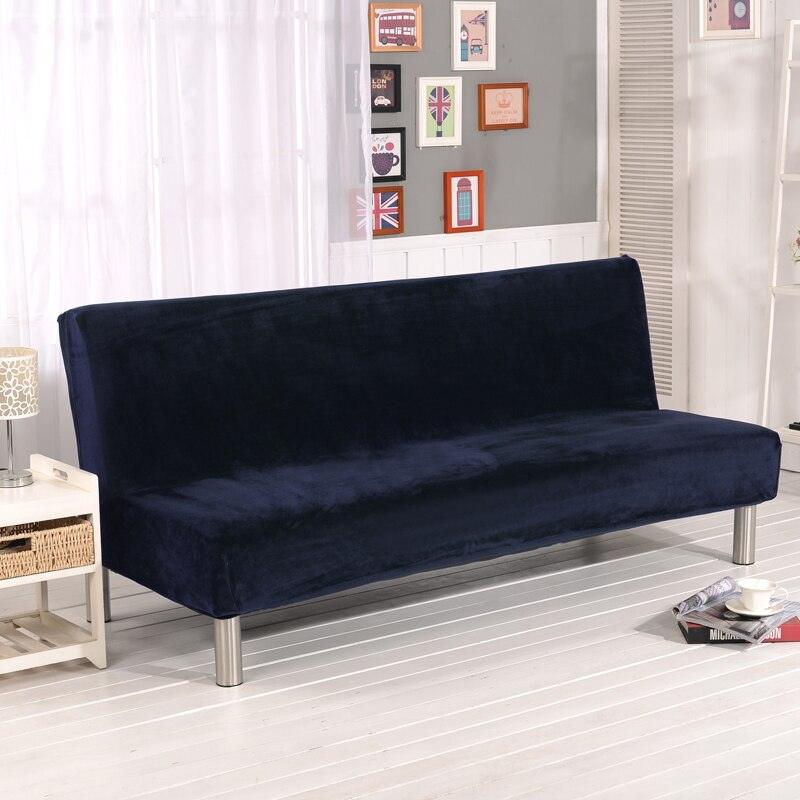 Cozy Plush Armless Sofa Bed Cover for Winter Comfort