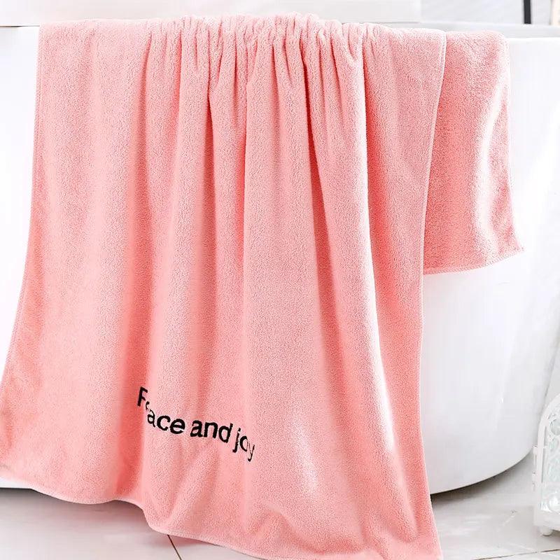 Extra-Large Coral Fleece Kids Bath Towel - Ultra-Soft Microfiber Comfort