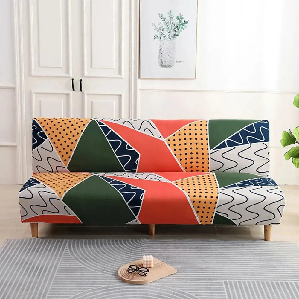 Svetanya Stylish Geometric Stretch Sofa Slipcover for Armrest-Free Chairs