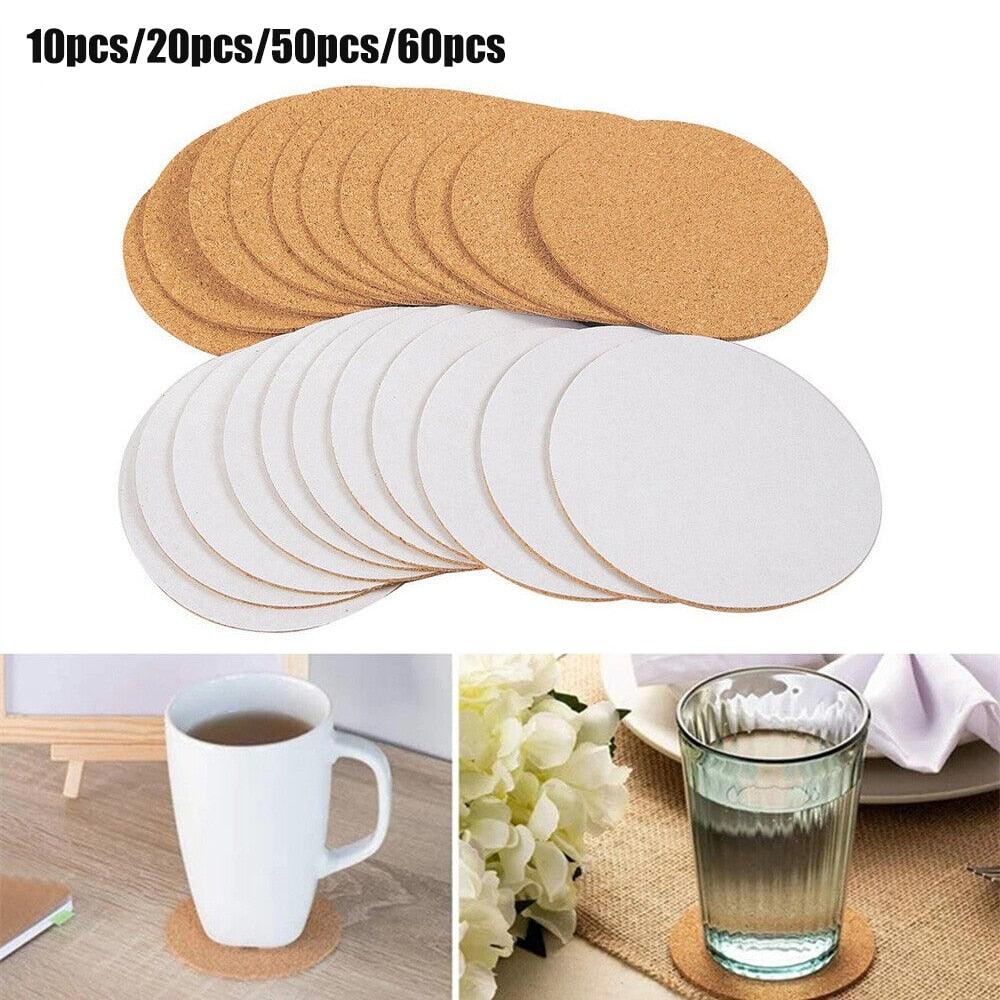 Customizable 60-Piece Cork Coaster Set: Stylish Protection for Your Tabletops