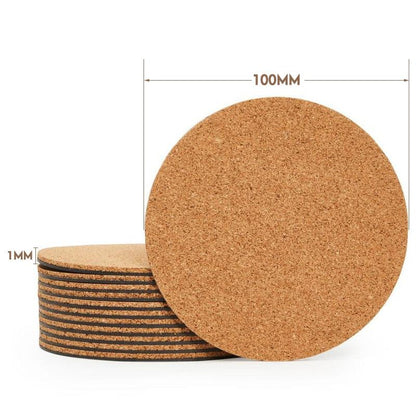 Customizable 60-Piece Cork Coaster Set: Stylish Protection for Your Tabletops