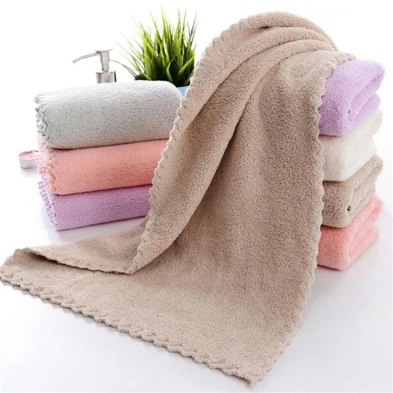 Luxury 3-Pack Microfiber Coral Velvet Towels - 30x60cm