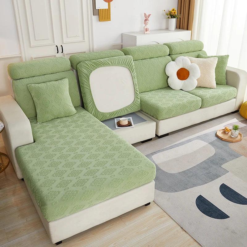 Svetanya Stretchable Jacquard Sofa Slipcover - Washable and Removable Furniture Protector