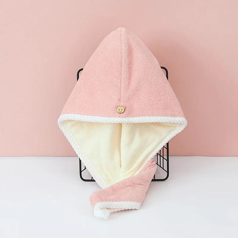 Ultra-Fast Microfiber Hair Drying Cap for Women - Elegant Absorbent Towel Turban