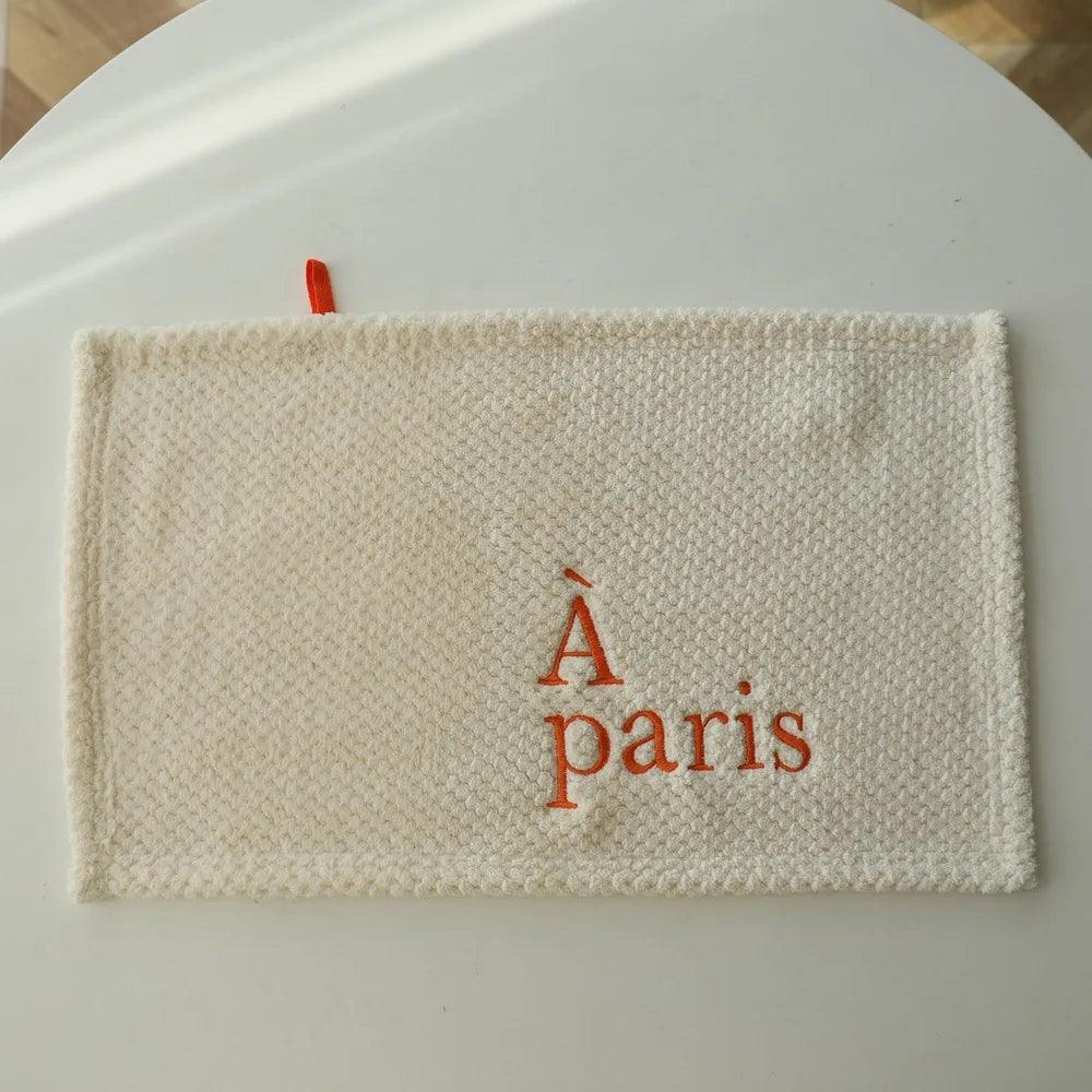 Elegant Embroidered Cotton Hand Towel Set for Quick-Drying - Ideal for Kitchen and Bathrooms