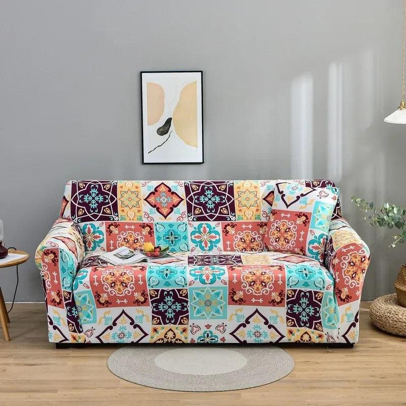 Colorful Stretchy Sofa Slipcovers for Loveseats and Sectionals