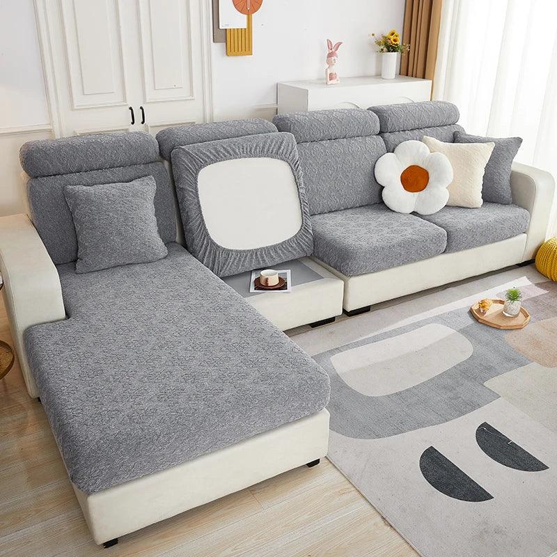 Svetanya Stretchable Jacquard Sofa Slipcover - Washable and Removable Furniture Protector