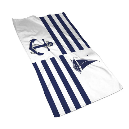 Customizable Luxurious Navy Blue Microfiber Towel - Your Perfect Travel Companion