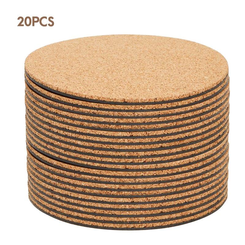 Customizable 60-Piece Cork Coaster Set: Stylish Protection for Your Tabletops