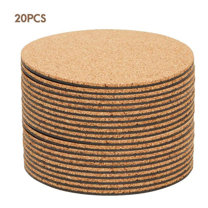 Customizable 60-Piece Cork Coaster Set: Stylish Protection for Your Tabletops