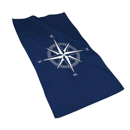 Customizable Luxurious Navy Blue Microfiber Towel - Your Perfect Travel Companion