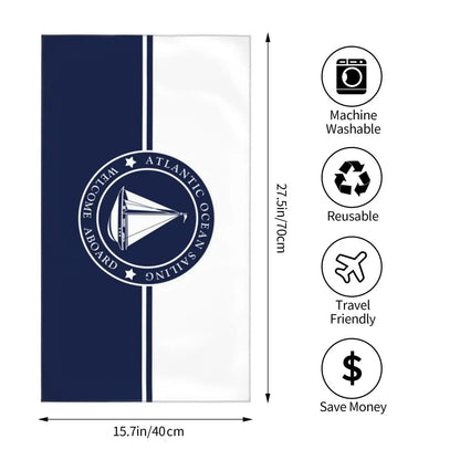 Customizable Luxurious Navy Blue Microfiber Towel - Your Perfect Travel Companion