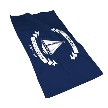 Customizable Luxurious Navy Blue Microfiber Towel - Your Perfect Travel Companion