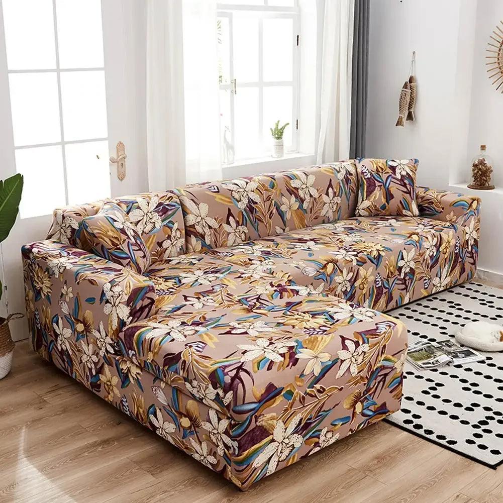 Svetanya Chic L-Shape Sofa Cover - Stylish Fabric Protector for Elegant Living Spaces