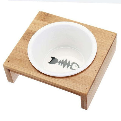 Sustainable Bamboo Cat Bowl Set for Eco-Conscious Pet Owners