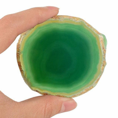 Natural Agate Slice Coasters - Elegant Drink Mats for Stylish Home Décor