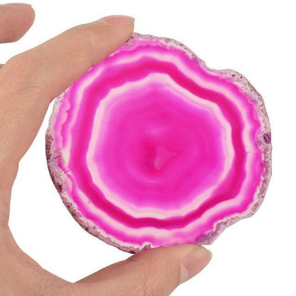 Natural Agate Slice Coasters - Elegant Drink Mats for Stylish Home Décor