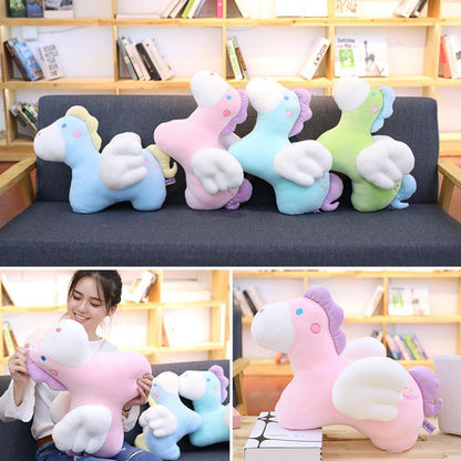 Adorable Kawaii Flying Horse Plush Pillow - Perfect Gift and Home Decor for Kids