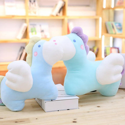 Adorable Kawaii Flying Horse Plush Pillow - Perfect Gift and Home Decor for Kids