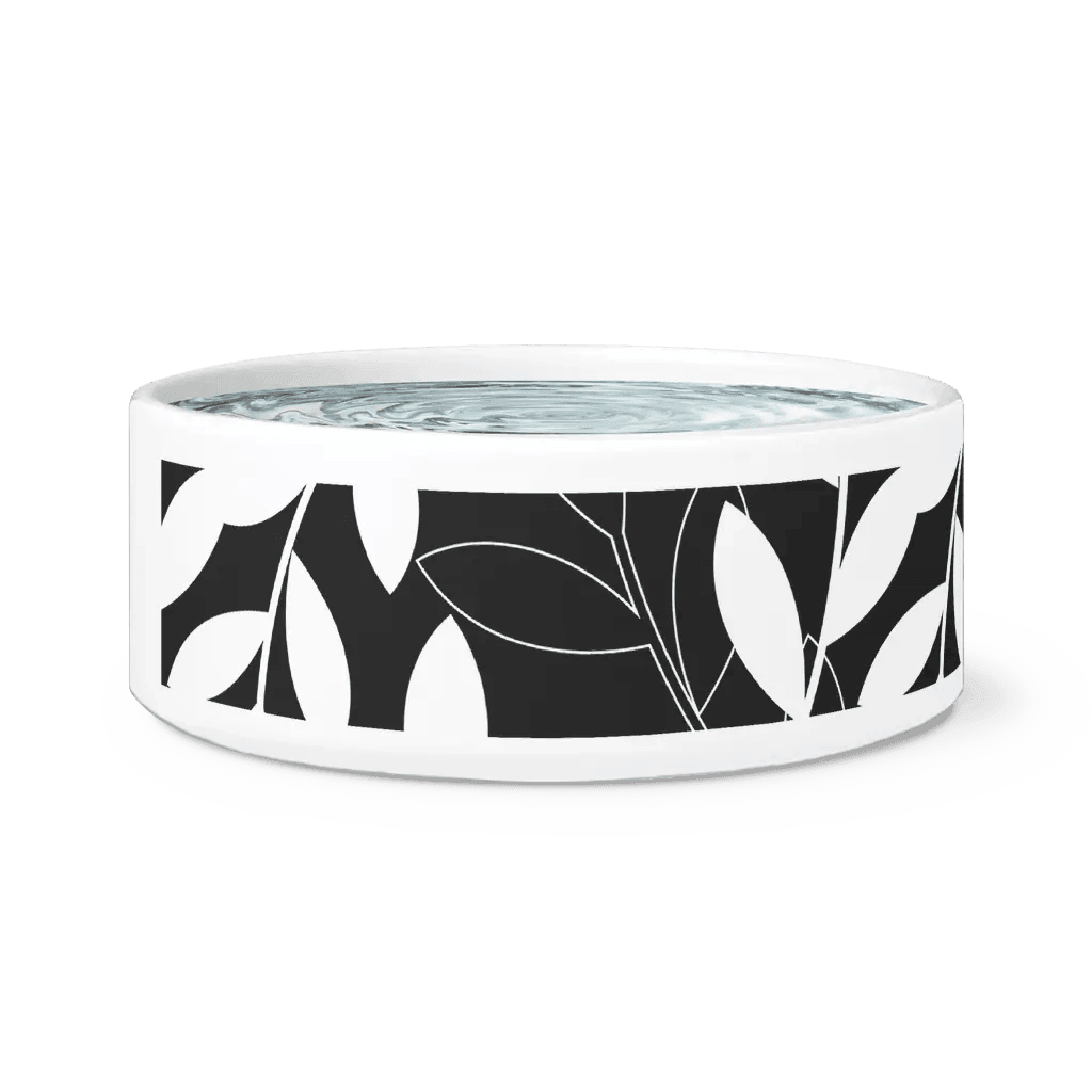 Chic Ceramic Pet Bowl with Adorable Paw Print Accent