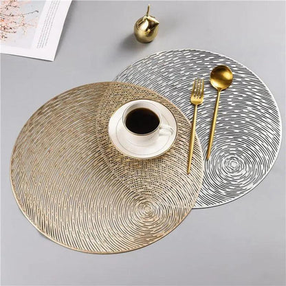 Chic Round PVC Dining Table Mat with Heat-Resistant Silicone Coating