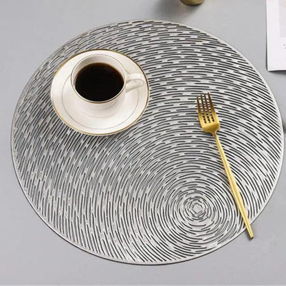 Chic Round PVC Dining Table Mat with Heat-Resistant Silicone Coating