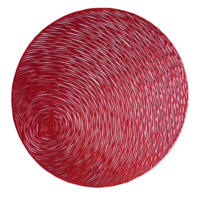 Chic Round PVC Dining Table Mat with Heat-Resistant Silicone Coating