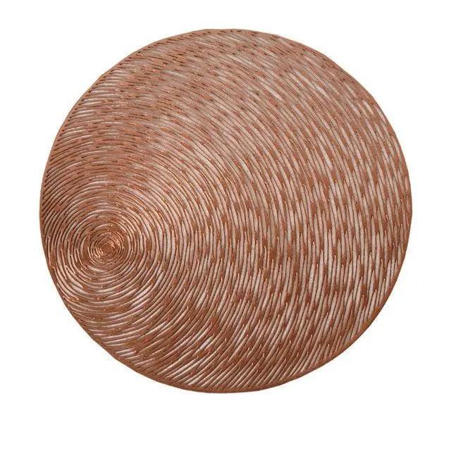 Chic Round PVC Dining Table Mat with Heat-Resistant Silicone Coating